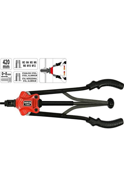 yato Cleste pentru piulite nituibile, YT-36125, M3-M12
