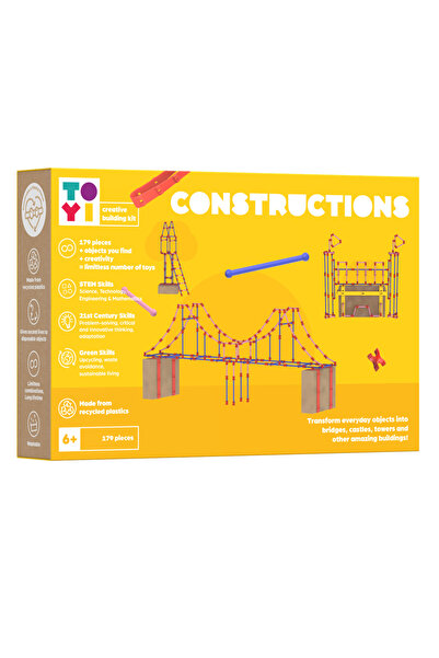 Toyi Constructions - 179 Parça STEM Seti ve Yaratıcı Yapı Oyuncakları