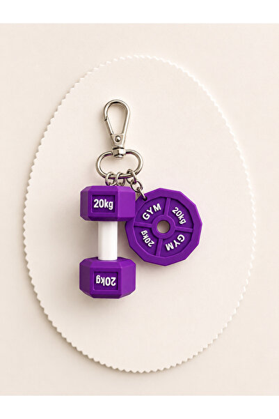 MSVstudio3d Gym Charm Keychain Large Size |   5 cm Dumbbell and Weight Plate ...