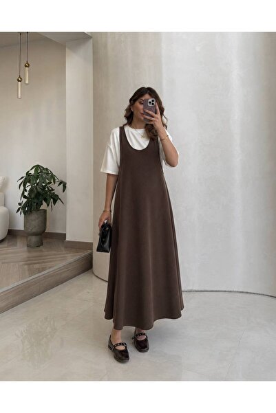manana fashion Modal Long Dress T-Shirt Two-Piece Set