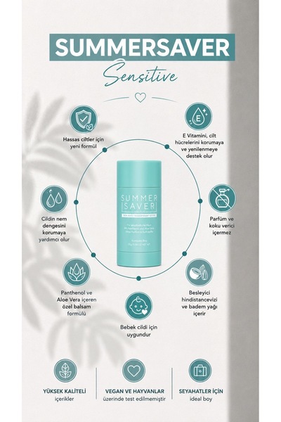 Summersaver Set of 3 – Woman, Sensitive & Limited Edition Anti-Irritation Care Stick 25 Gr X3