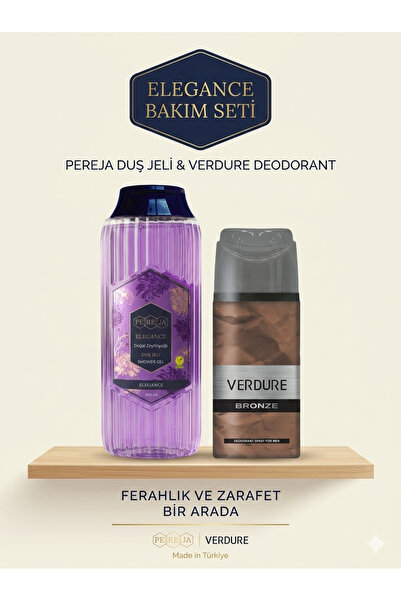 Pereja Elegance Doğal Zeytinyağlı Duş Jeli 500 ML + 150 ML Deodorant Hediyeli