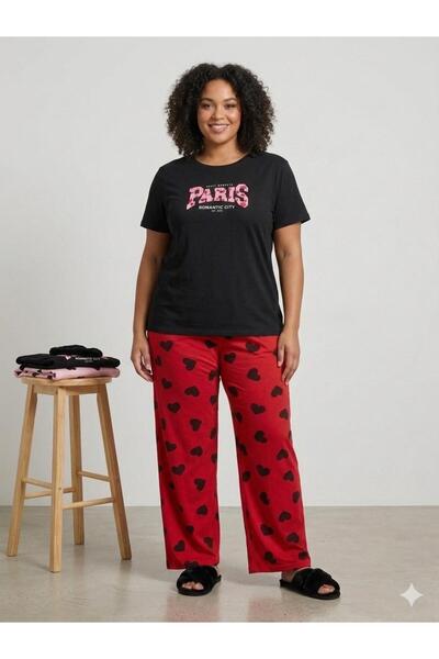 FAMES PİJAMA Yazlik Combed Women's Pajama Set