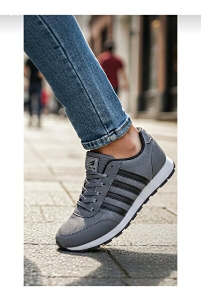 STAR STEP Unisex Lace-Up Smoked Black Daily Comfortable Casual Comfortable Li...