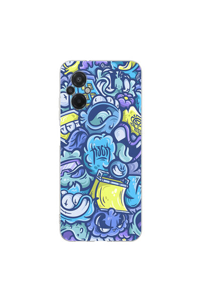 PPKin Poco M5 Compatible Graffiti 9 Design Clear Case