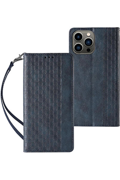 Hurtel Magnet Book Σιλικόνη / Δέρμα Μπλε (iPhone 14 Plus)