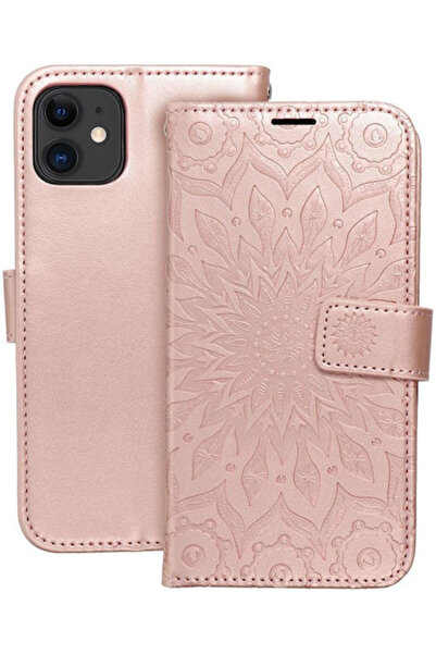Forcell Mezzo Book Συνθετικό Δέρμα Μάνταλα Ροζ Χρυσό (iPhone 11)