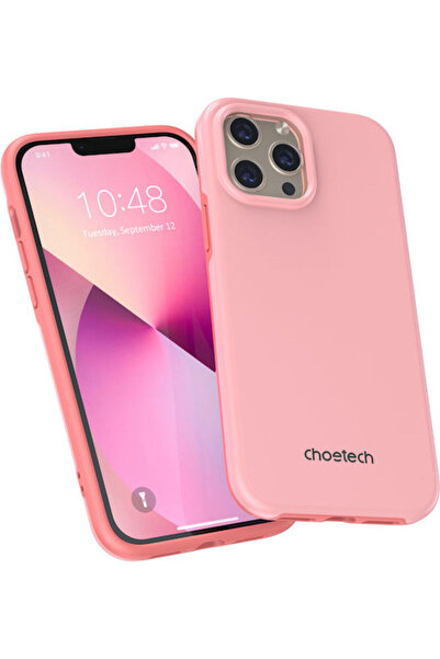 CHOETECH Mfm Αντικραδασμική Πλαστική Πίσω Θήκη με Γυαλί Ροζ (iPhone 13 Pro Ma...