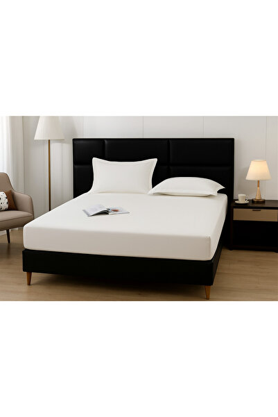 Alhabib bedding طقم شرشف شارم مطاط صيفي كريمي