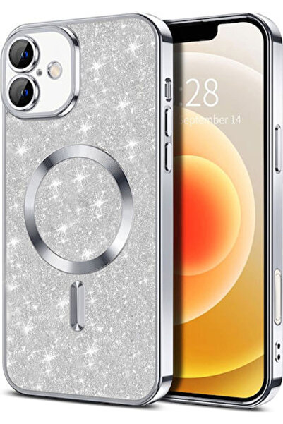 Techsuit Λαμπερή Ασημί Θήκη Πλάτης Σιλικόνης (iPhone 16 Plus)