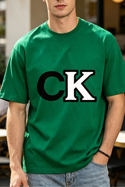 Fleck Casual Style T Shirts For Men CK Logo Mens Printed T Shirts