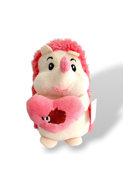 OEM Plush hedgehog with heart, 18 cm