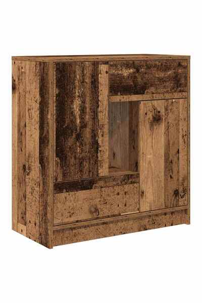 vidaxl Bufetă cu sertare și uși Lemn vechi 70,5x34x74,5 cm