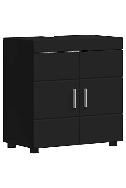 vidaxl TULUM bathroom cabinet Top Bottom Set Black 60 x 34 x 63 cm Composite ...