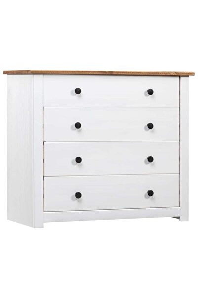 vidaxl Dulap lateral, alb, 80 x 40 x 73 cm, gama pin de Panama