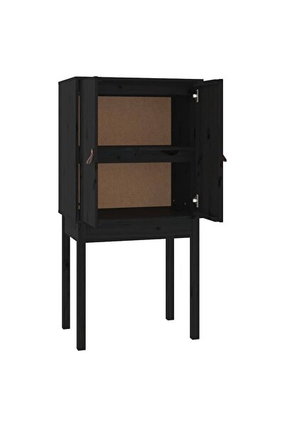 vidaxl Dulap înalt, negru, 60x40x120 cm, lemn masiv de pin