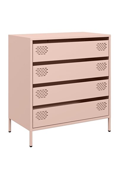 vidaxl Dulap, roz, 68x39x73,5 cm, oțel laminat la rece