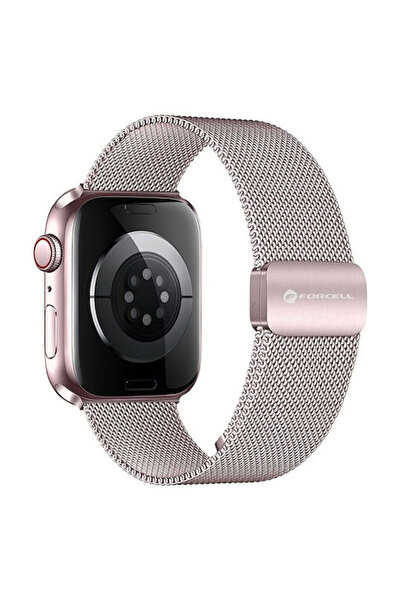 Forcell Λουράκι από ανοξείδωτο ατσάλι ροζ (Apple Watch 38/40/41 χιλ.)
