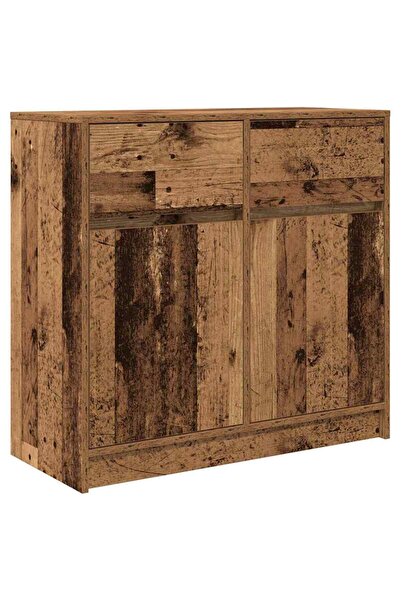 vidaxl Bufetă cu sertar Lemn vechi 80x34x76 cm Lemn prelucrat