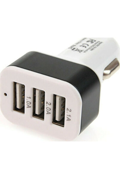 AMIO Φορτιστής αυτοκινήτου PC-03 5.1A με θύρες: 3xUSB Λευκό χρώμα Κωδικός: 01027