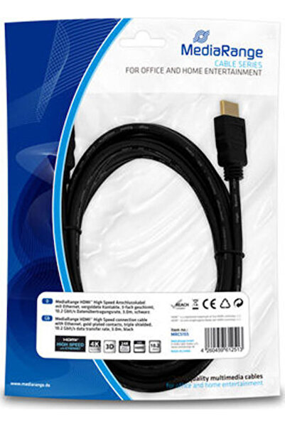 MediaRange Καλώδιο HDMI 1.4 Υψηλής Ταχύτητας 1080p 120Hz HDMI Αρσενικό - HDMI...