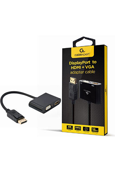 Cablexpert Μετατροπέας DisplayPort αρσενικό σε HDMI / VGA θηλυκό 1 τεμάχιο A-...