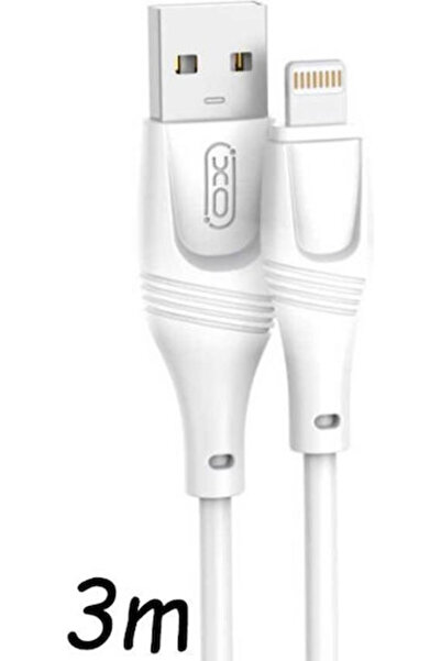 Xo NB238 Καλώδιο USB-A σε Lightning Λευκό 3μ (16.005.0240)