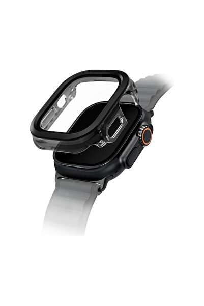 uniq Πλαστική θήκη με γυαλί σε μαύρο χρώμα για Apple Watch Ultra 49mm