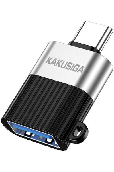 KAKUSİGA Μετατροπέας USB-C αρσενικό σε USB-C θηλυκό Γκρι 1 τεμάχιο KSC-1420