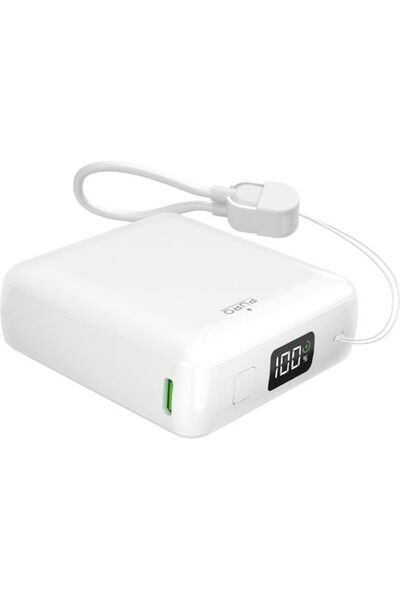 Puro Power Bank 10000mAh 20W με θύρα USB-A και θύρα USB-C Power Delivery Λευκό
