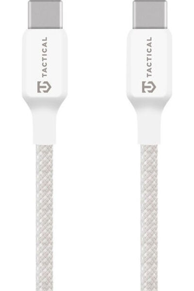 Tactical Πλεγμένο καλώδιο USB 2.0 USB-C αρσενικό - USB-C 60W Λευκό 2μ (579831...