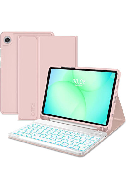 Tech-Protect Θήκη Flip Cover με πληκτρολόγιο Αγγλικού (US) ροζ (Galaxy Tab A9...