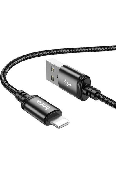 hoco. Hoco X89 Αντιανεμικό Πλεκτό Καλώδιο USB-A σε Lightning 18W Μαύρο 1μ (38...