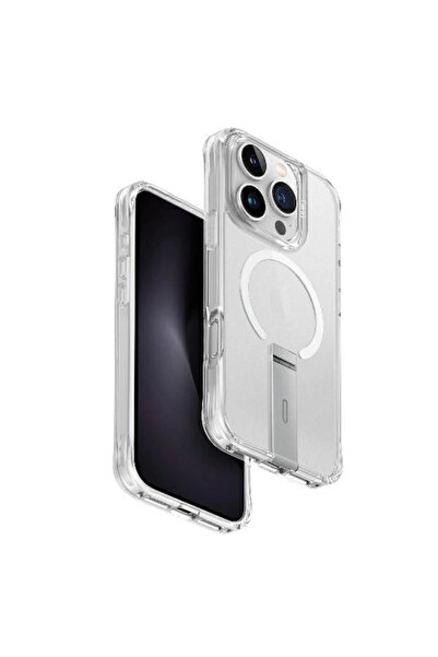 uniq Husă Eleva pentru iPhone 16 Pro cu suport vertical transparentă