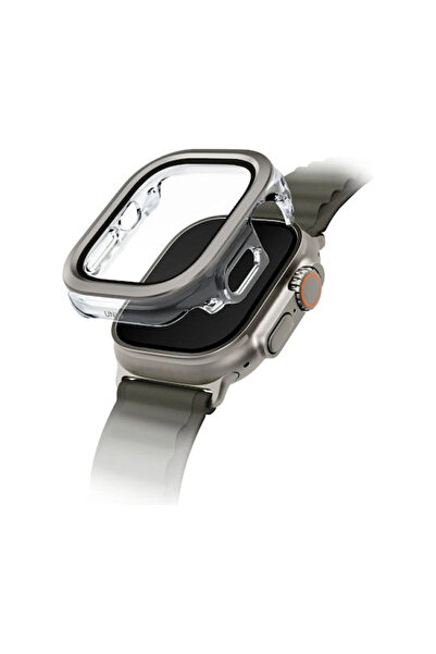 uniq Πλαστική θήκη με γυαλί σε ασημί χρώμα για Apple Watch Ultra 49mm