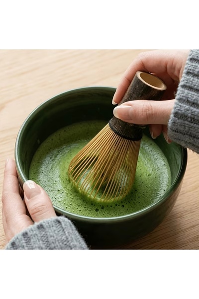 BKC HOME Akasya Matcha Çırpıcı Bambu Chasen- Matcha Çayı Hazırlama Aparatı