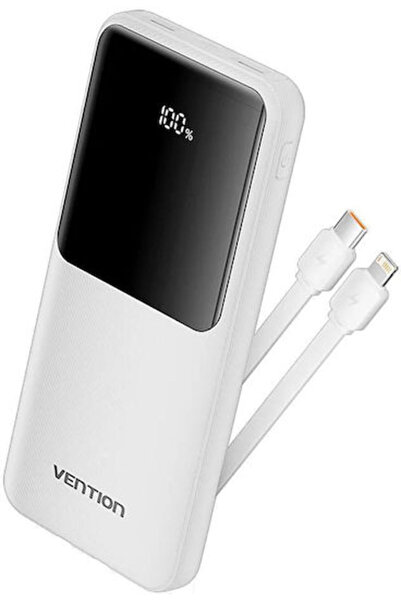 Vention XGY40 Power Bank 20000mAh 22.5W με θύρα USB-A και θύρα USB-C Λευκό