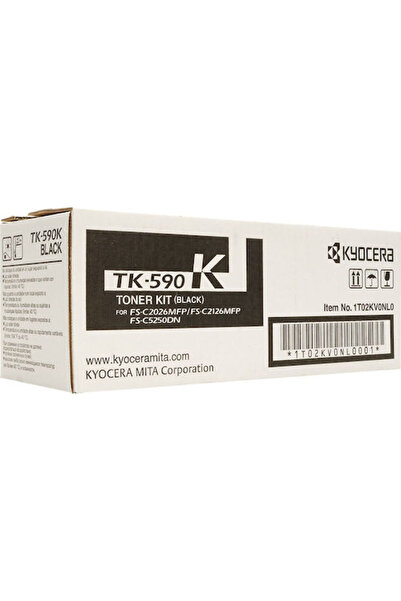 KYOCERA TK-590K Γνήσιο Τόνερ Εκτυπωτή Λέιζερ Μαύρο 7000 Σελίδες (1T02KV0NL0)