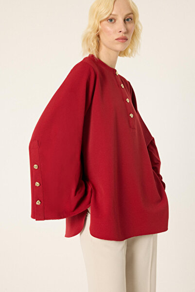 Touché Privé Linen Tunic with Gold Buttons