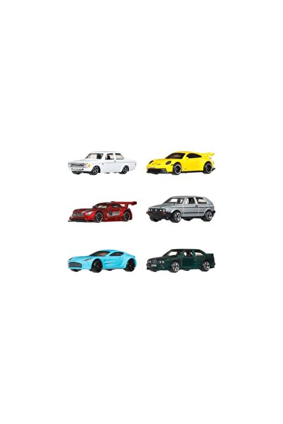 HOT WHEELS Set de modele auto 1:64 Seria Silver, ambalaj de lux, 6 bucăți