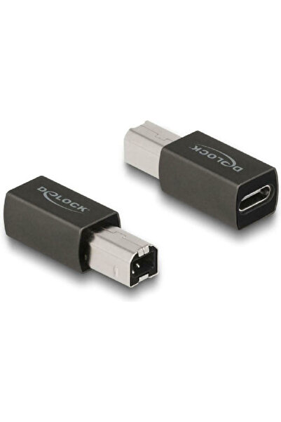 DELOCK Μετατροπέας USB-B αρσενικό σε USB-C θηλυκό Γκρι 1 τεμάχιο 65839