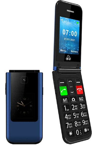 POWERTECH Sentry Dual II Μονο-SIM Κινητό με Μεγάλα Κουμπιά Μπλε