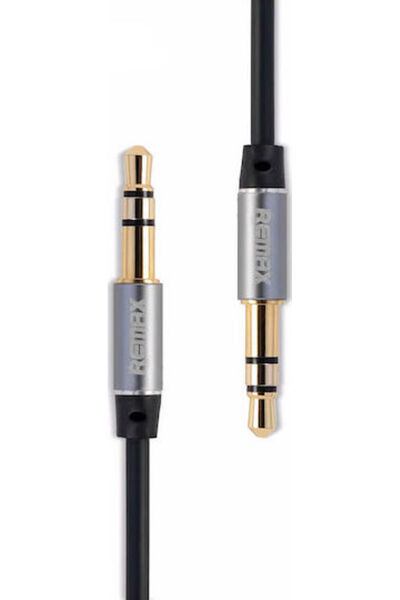 Remax Καλώδιο Jack 3.5mm Αρσενικό - Jack 3.5mm Αρσενικό Μαύρο 1μ