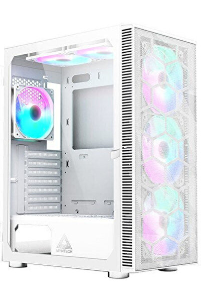 MONTECH Carcasă PC X3 Mesh Gaming Midi Tower cu fereastră laterală și ilumina...