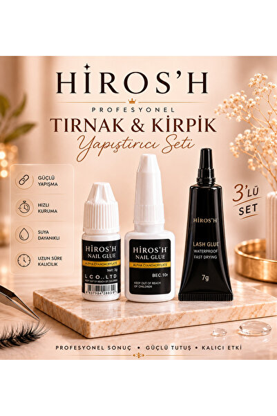 HİROS'H Takma Tırnak Ve Kirpik Ypıştırıcı Seti