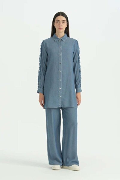 Nihan Lyocell Suit with Sleeve Detail