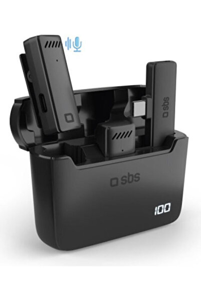 SBS Σετ μικροφώνου με USB Type-C, τύπου πέτου, με κλιπ για κινητό