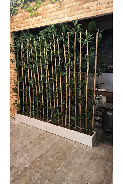Empressco Rüzgar Yapay Çiçekçilik MDF Saksıda Bambu Separatör 100x20x20