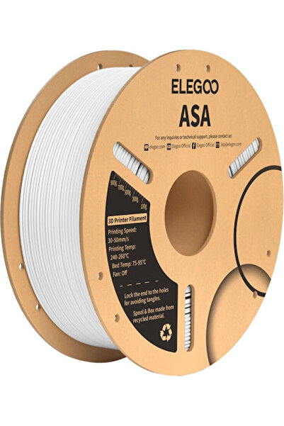ELEGOO ASA Νήμα Εκτυπωτή 3D 1.75mm Λευκό 1 τεμάχιο σε καρούλι