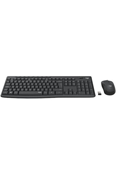 logitech MK295 Αθόρυβο Ασύρματο Σετ Πληκτρολογίου και Ποντικιού Ελληνικό Γκρι